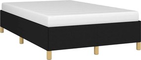 vidaXL Πλαίσιο Κρεβατιού χωρίς στρώμα Μαύρο 120x190 εκ. Υφασμάτινο