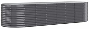 vidaXL Ζαρντινιέρα Ανθρακί 322x40x68 εκ Γαλβανισμένος χάλυβας