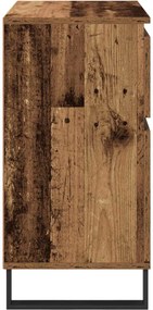 vidaXL Πλαϊνό γραφείο με συρτάρι Παλιό Ξύλο 60 x 35 x 70 cm