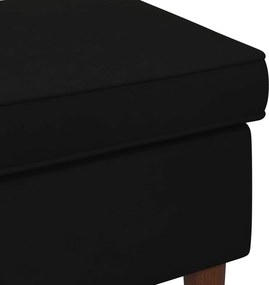 vidaXL Πολυθρόνα Ποδιών Μαύρο 55 x 35 x 41 εκ Βελούδο