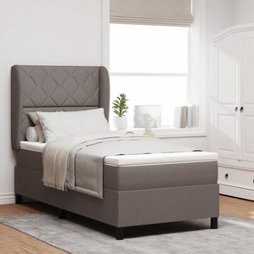 vidaXL Κρεβάτι Box Spring με Στρώμα σε Ταπαίο, 90x190 εκ., Ύφασμα
