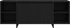 vidaXL Ντουλάπι TV 130 x 35 x 50 εκ Μαύρη Δρυς Επεξεργασμένο Ξύλο