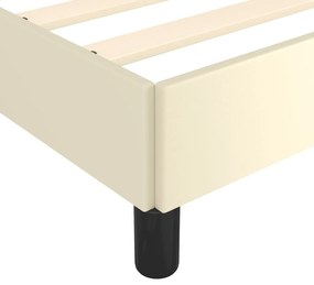 vidaXL Πλαίσιο Κρεβατιού Κρεμ 100x200 εκ. από Συνθετικό Δέρμα