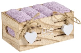 DAS HOME ΣΕΤ ΠΕΤΣΕΤΕΣ 30Χ30 4ΤΕΜΑΧΙΩΝ SOFT 4007 LILAC