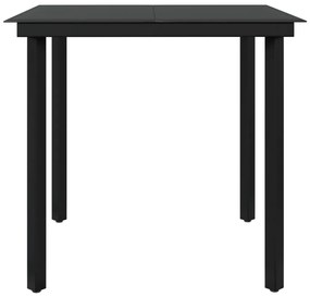 vidaXL Σετ Τραπεζαρίας Κήπου 3 Τεμαχίων Μαύρο με Μαξιλάρια