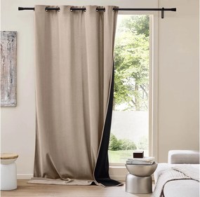 Κουρτίνα Chenille Douceur d'intérieur - 140x260cm - Καφέ
