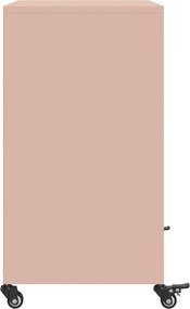 vidaXL Ντουλάπι Ροζ 68x39x72 εκ. από Ατσάλι