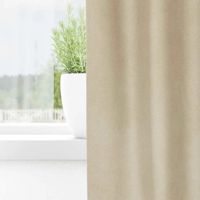 vidaXL Κουρτίνες συσκότισης 2 τμχ. Κρεμ 140 x 260 cm Βελούδο