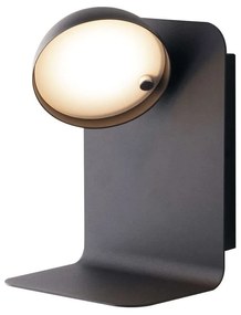 Φωτιστικό Τοίχου - Απλίκα Boing I-BOING-AP NER Με Θύρα Usb 5W Led 14x19cm Black Luce Ambiente Design