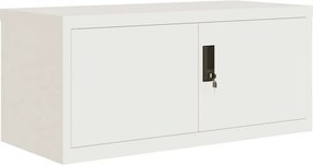 vidaXL Αρχειοθήκη Λευκή 90 x 40 x 145 εκ. από Ατσάλι