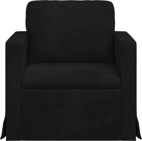 vidaXL Καναπές Μαύρο 78 x 78 x 80 εκ. Βελούδο