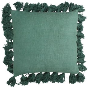Μαξιλάρι Με Φούντες Μπλε Βαμβακερό 45x45cm - ART-05152144