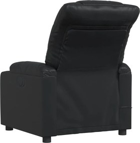vidaXL Πολυθρόνα Μασάζ Ανακλινόμενη Μαύρη από Συνθετικό Δέρμα