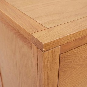 vidaXL Ντουλαπιού με συρτάρι Καφέ 80 x 35 x 95 εκ Στερεό Ξύλο Δρυός