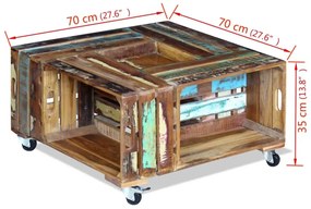 ΤΡΑΠΕΖΑΚΙ ΣΑΛΟΝΙΟΥ 70 X 70 X 35 ΕΚ. ΑΠΟ ΑΝΑΚΥΚΛΩΜΕΝΟ ΞΥΛΟ 243306