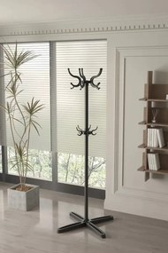 Stewehome Πορτμάντο με βάση για ρούχα Μαύρο 10x170 cm