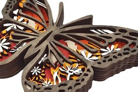 Σετ των 3 Intra απο ξύλο plywood 3mm-4mm πάχος Χριστουγεννιάτικο Στολίδι 12 Ξύλινα Ζώα Δίασταση 8x8 cm INTRAFABR-53834882