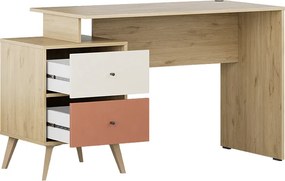 Γραφείο εργασίας Terra Megapap χρώμα florida oak 129x55x75εκ.