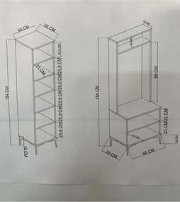 Stewehome Λευκή ντουλάπα μοντέρνου στιλ Λευκό 100x45x184 cm