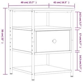 ΚΟΜΟΔΙΝΑ 2 ΤΕΜ. ΚΑΦΕ ΔΡΥΣ 40 X 42 X 56 ΕΚ. ΑΠΟ ΕΠΕΞΕΡΓ. ΞΥΛΟ 826032