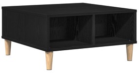 vidaXL Μαύρο Δρυς Τραπεζάκι Σαλονιού 60x60x30 εκ. - Φτιαγμένο από Ξύλο