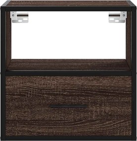vidaXL Κομοδίνο επίτοιχο ντουλάπι καφέ δρυς 40x31x39,5 cm