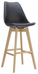 Σκαμπώ BAR MARTIN PP Μαύρο 49x57x74/111cm (Σετ 4 ΤΕΜ)