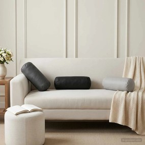vidaXL Κάλυμμα Μαξιλαριού 2 pcs HEERLEN Γκρι Ø 15 x 40 εκ Πολυεστέρας