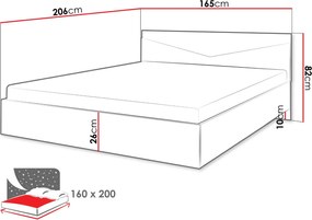 Κρεβάτι Aston I-Fusiko-Mavro