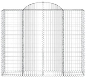 vidaXL Συρματοκιβώτια Τοξωτά 20 τεμ. 200x50x160/180 εκ. Γαλβαν. Ατσάλι