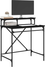 vidaXL Γραφείο Μαύρη Οξυά 80 x 50 x 90 cm Επεξεργασμένο ξύλο