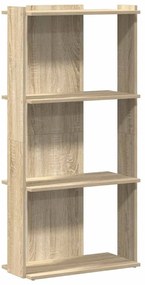 Βιβλιοθήκη 3 Επιπέδων Sonoma Δρυς 60x30x120 εκ. Επεξεργ. Ξύλο - Καφέ