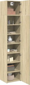 vidaXL Ντουλάπι Αποθήκευσης Στενό Δρυς 45x42,5x225 εκ. Επεξεργ. Ξύλο