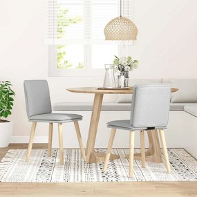 vidaXL Καρέκλες Τραπεζαρίας 2 τεμ. Σύννεφο Γκρι Υφασμάτινες