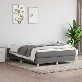 Πλαίσιο Κρεβατιού Boxspring Σκούρο Γκρι 140x190 εκ. Υφασμάτινο