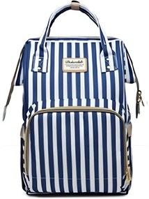 Τσάντα Πλάτης Μωρού Ριγέ B-305 24x18x39cm White-Blue Doko Club Ύφασμα