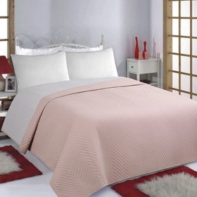 Κουβερλί Υπέρδιπλο (220x240) 2 Όψεων Silk Fashion Bones Pink-Grey