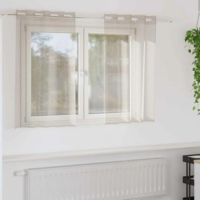 vidaXL Κουρτίνα βυσσινί 2 pcs Άμμος 140 x 140 cm Πολυεστέρας