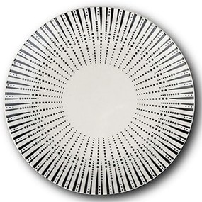 Πιάτο Φρούτου Iris 10-099-312 Φ19x2cm White-Black Nava Porcelain