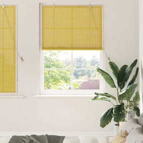 vidaXL Ρολά και Σκίες Παραθύρων Κίτρινο 100 x 160 cm Μπαμπού