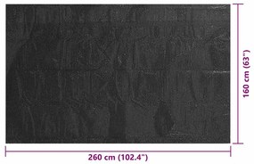 vidaXL Κάλυμμα Πισίνας Μαύρο 260 x 160 εκ. από Πολυαιθυλένιο