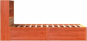 vidaXL Σκελετός Κρεβ. Χωρίς Στρώμα Καφέ Κεριού 75x190 εκ Μασίφ Πεύκο