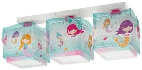 Παιδικό Φωτιστικό Τρίφωτο Οροφής Ράγα 63443 Ango Mermaids-63443-Πολύχρωμο 63443