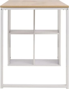 vidaXL Γραφείο Δρυς και Λευκό 120 x 60 x 75 εκ.