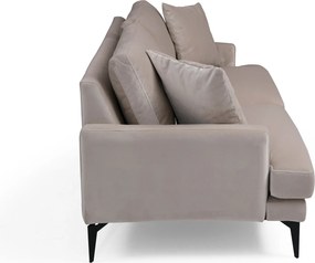 Τριθέσιος Καναπές Μπεζ GIGAS 205x90x88