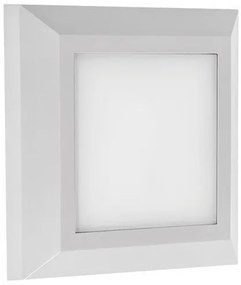 Απλίκα Φωτιστικό Τοίχου LED 3W 3CCT IP65 25x25cm Slim Pro Eurolamp-145-52084-Λευκό 145-52084