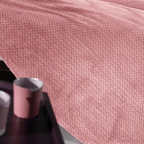 Κουβέρτα Fleece Μονή (160x220) Guy Laroche Rombus Coral