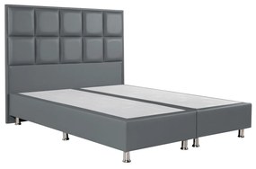 Κρεβάτι CLEMENTINE Γκρι PU (Στρώμα 160x200cm) - 14810002