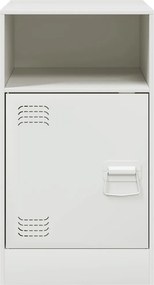 vidaXL Κομοδίνα 2 τεμ. Λευκό 34,5x39x62 εκ. από Χάλυβα