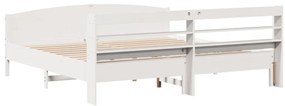 vidaXL Σκελετός Κρεβ. Χωρίς Στρώμα Λευκό 180x200 εκ Μασίφ Πεύκο
